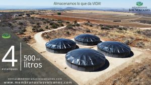 Soluciones Industriales de Almacenamiento con Geocisternas: 2 millones de litros (4 x 500k L)